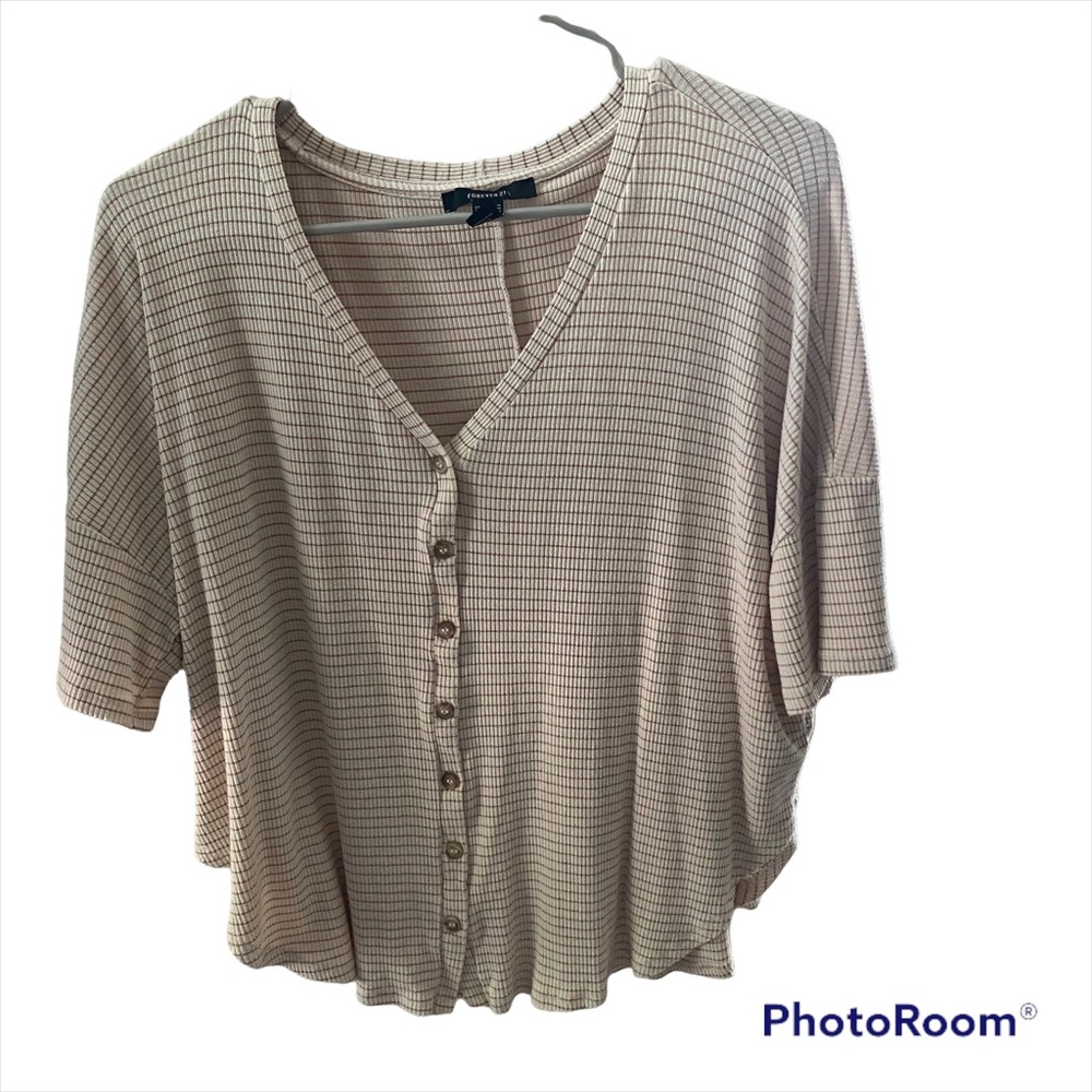 Button down stripped shirt size M